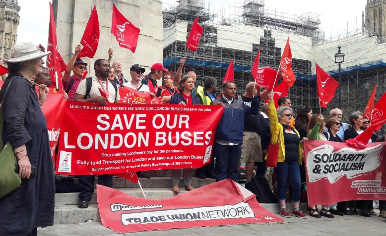 Save London buses protest