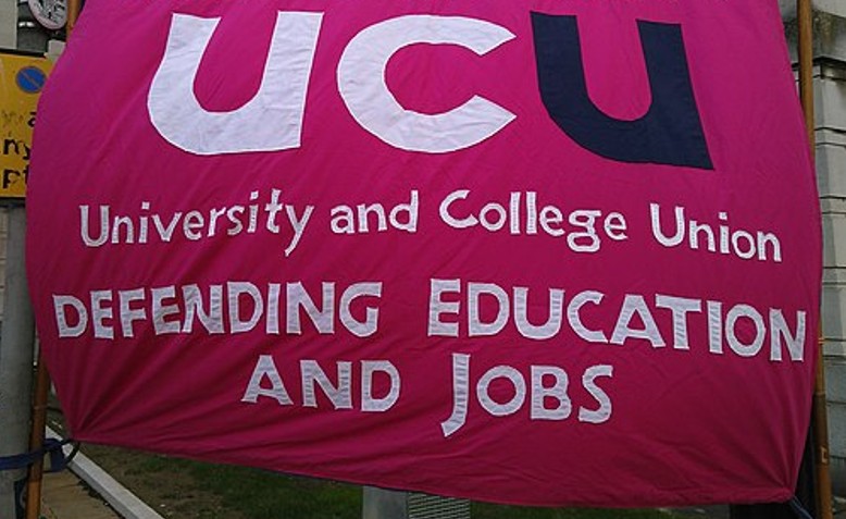 Leeds University UCU banner February 2020| Photo: Alarichall | Wikimedia Commons | CC BY-SA 4.0 | cropped from original | license linked at bottom of article