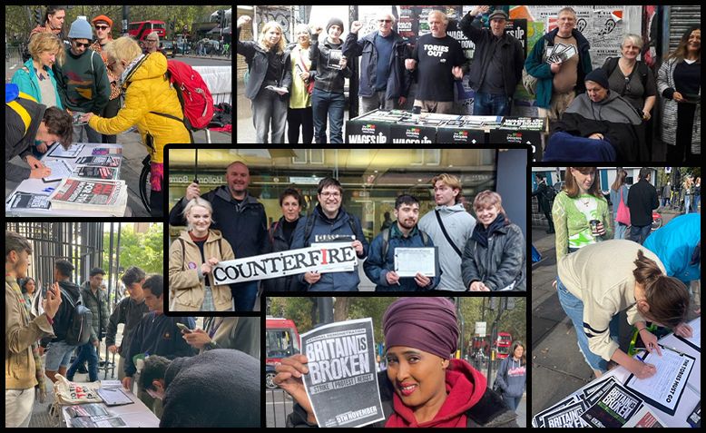 Counterfire members building the 5 November demonstration around the country