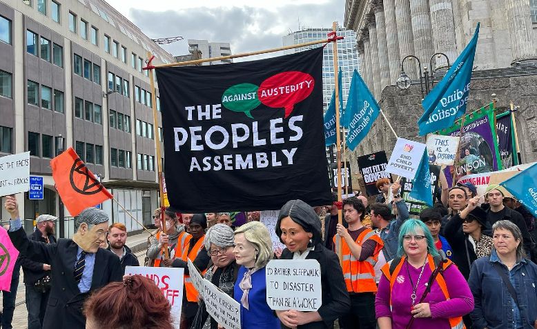 People's Assembly demonstration outside the Tory Party Conference, Birmingham, October 2022