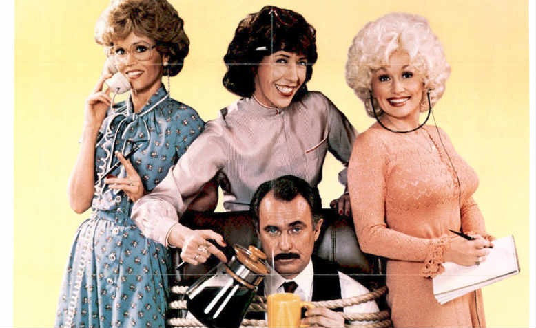 Jane Fonda, Lily Tomlin & Dolly Parton starring in 1980 film, ‘9 to 5’. Graphic: Wikimedia