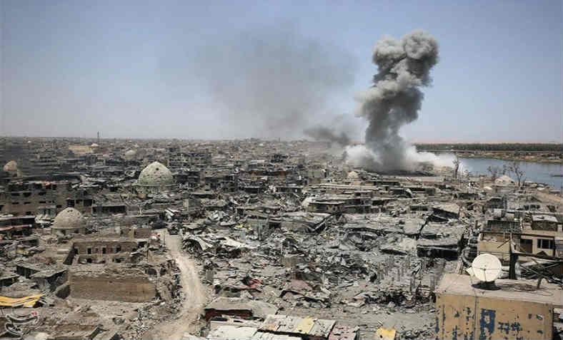 Airstrike in Mosul. Photo: Tasnim News