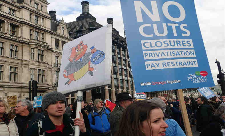 Demonstration against NHS privatision. Photo: Gwydion M. Williams