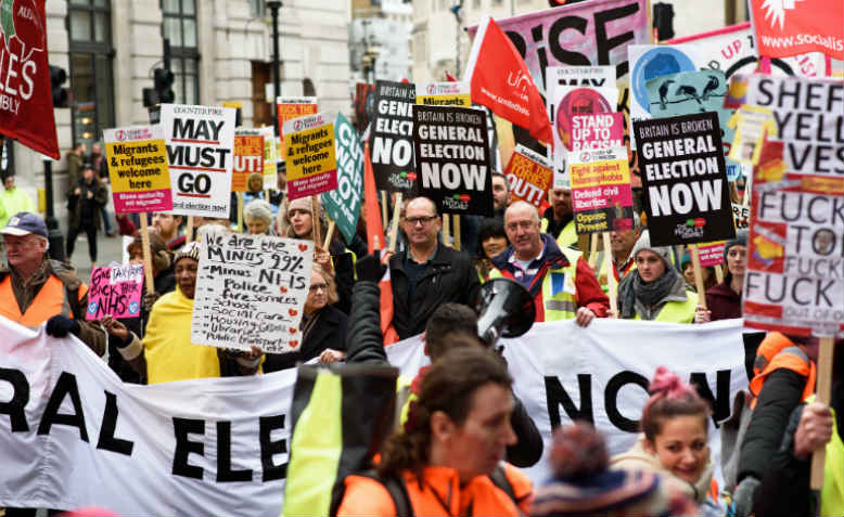 Britain is Broken - General Election Now!, London, 12.1.18. Photo: Jim Aindow