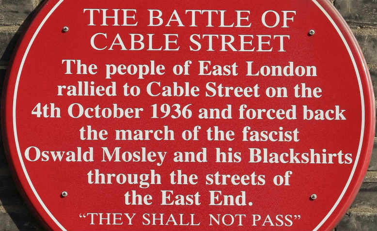 A plaque commemorating the Battle of Cable Street. Photo: Flickr/Spixey