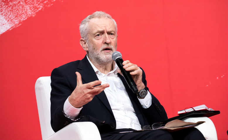 Corbyn speaking in 2017. Photo: Flickr/PES Communications