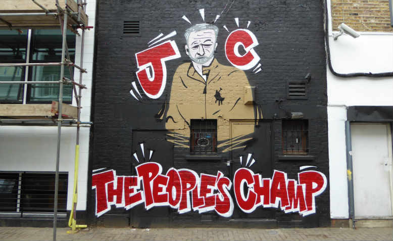 Jeremy Corbyn graffiti from 2016, Camden. Photo: Flickr/Duncan C