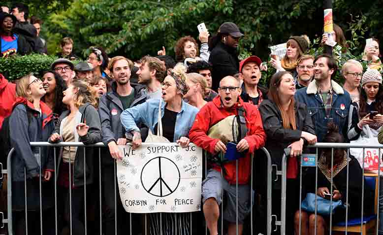 Supporters at the Labour rally in Islington the night before the 2017 election. Photo: Jim Aindow