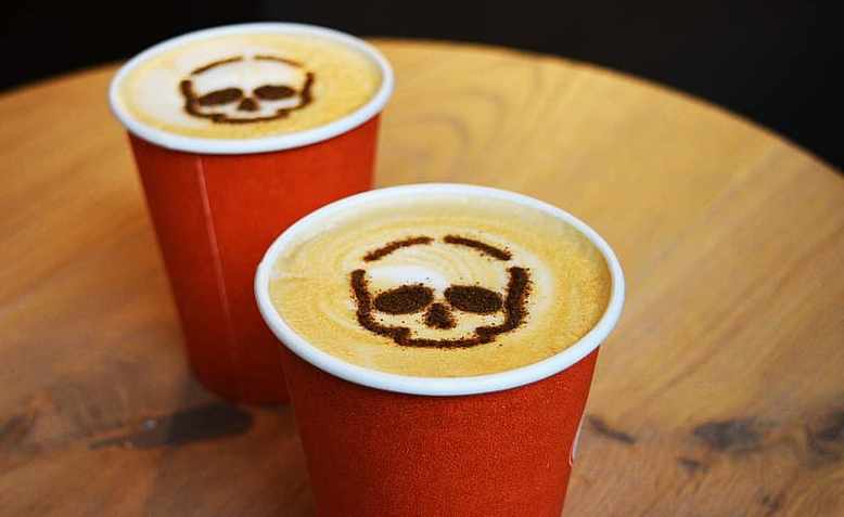 Death head coffee to go. Graphic: Pikist 