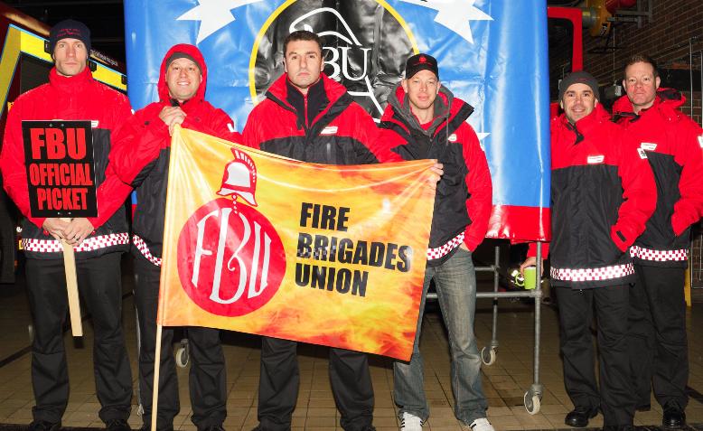 FBU picket line, 2013