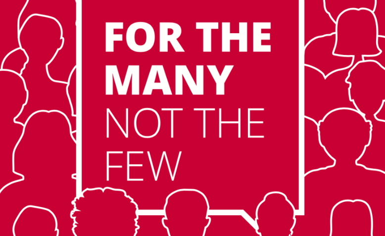 The cover of Labour manifesto 2017 – “For the many, not the few”. Graphic: Wikimedia 