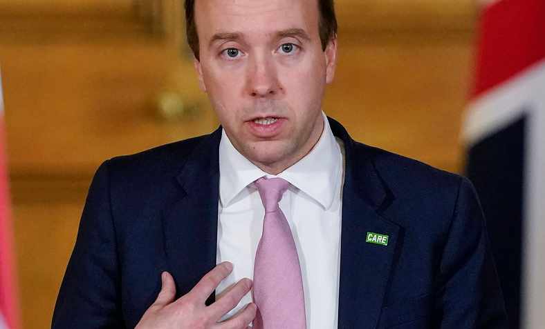 Tory Health Secretary Matt Hanccok in April 2020. Photo: Flickr/Andrew Parsons 