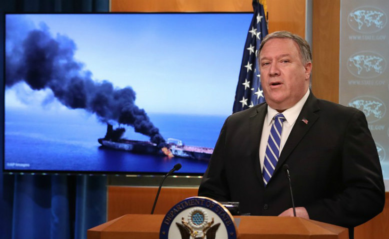 Mike Pompeo speaking in Washington, June 13th 2019. Photo: Win McNamee/Getty Images