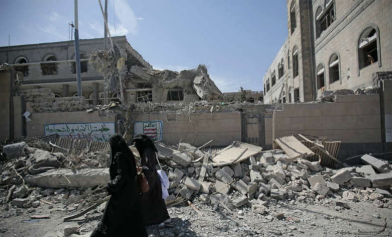 Sana'a after airstrike. Photo: Felton Davis via Flickr