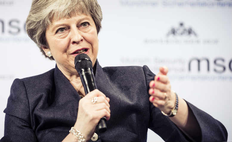 Theresa May at the Munich Security Conference in 2018. Photo: Wikimedia/Kuhlmann