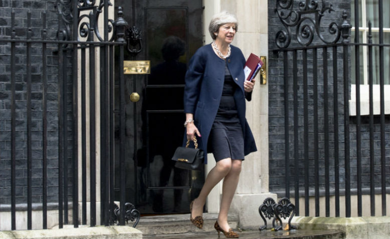 Theresa May leaving Downing Street. Photo: Flickr via Number 10