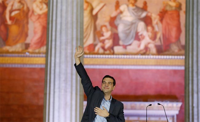 In the corridors of power: Syriza leader Alexis Tsipras