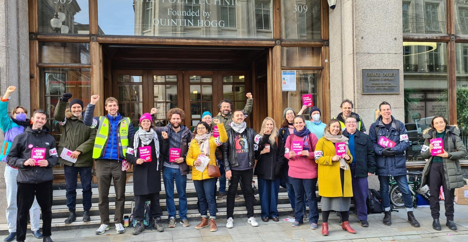 UCU picket at University of Westminster