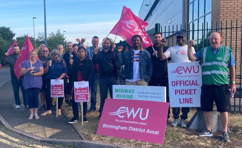 CWU Post Office picket line, Birmingham