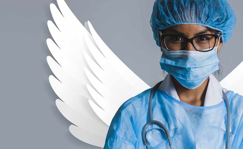 Nurse as angel. Graphic by Pixabay/ Yeskay1211