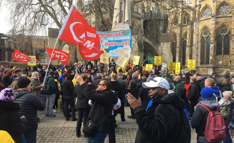  RMT Churchill cleaners strike rally  RMT Churchill cleaners strike rally. Photo: Cici Washburn