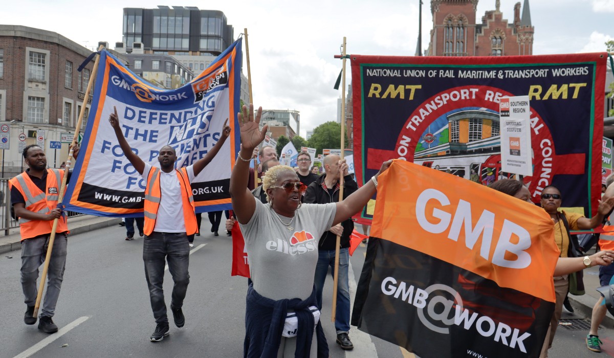 1 October strike rally, King's Cross