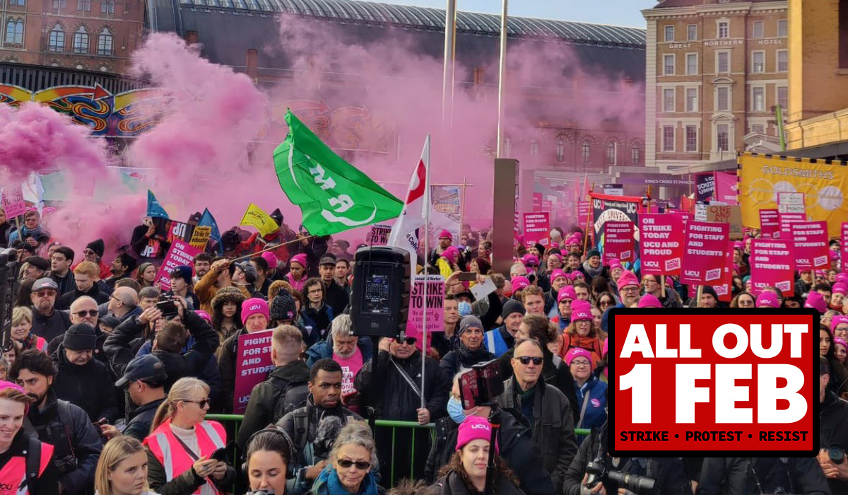 UCU strike rally, London