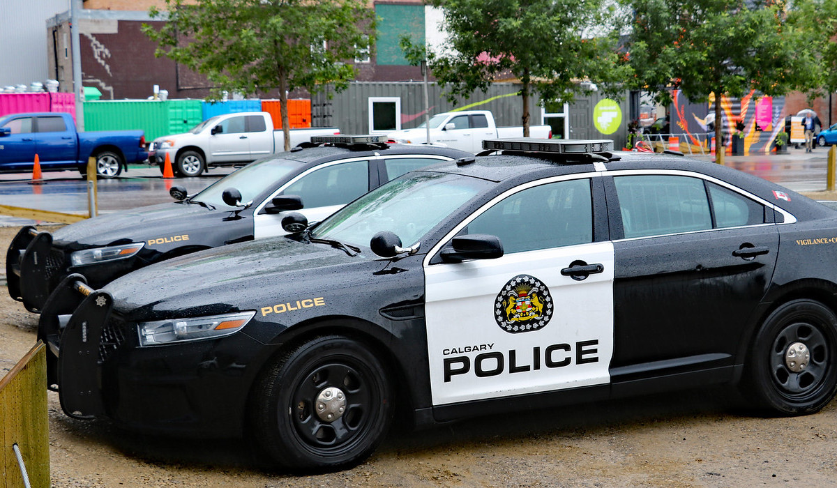 Pair of Calgary Police cruisers