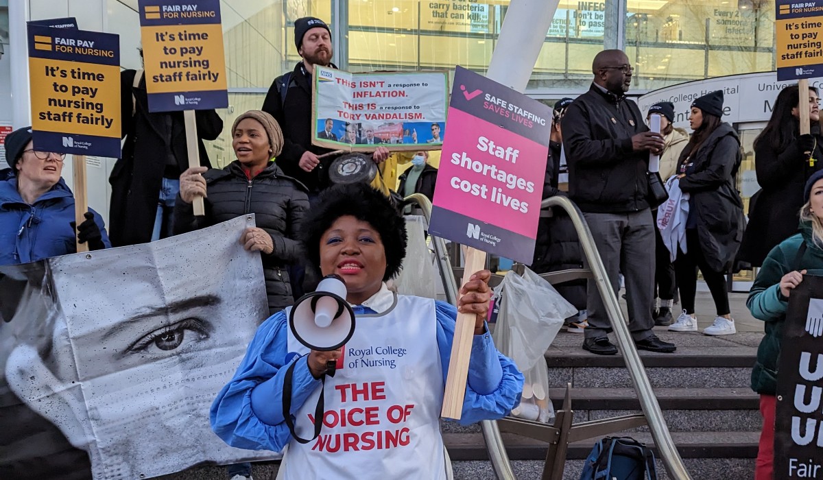 RCN UCLH picket line, 6 February