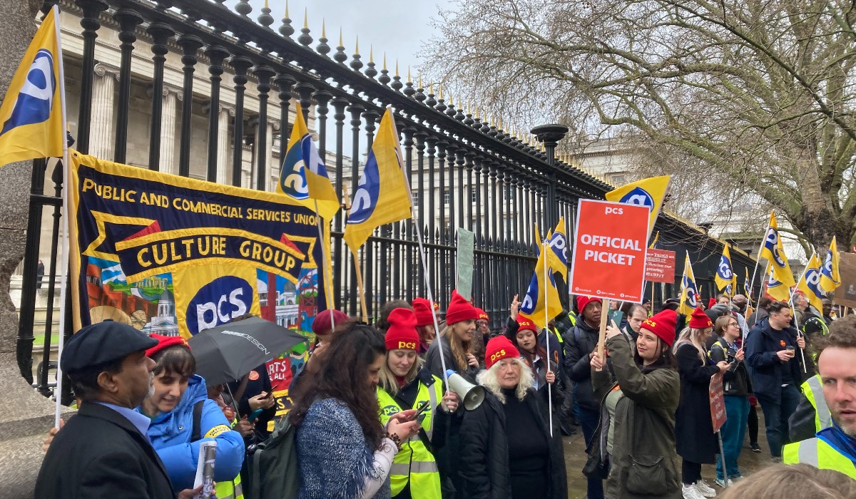 British Museum PCS picket line