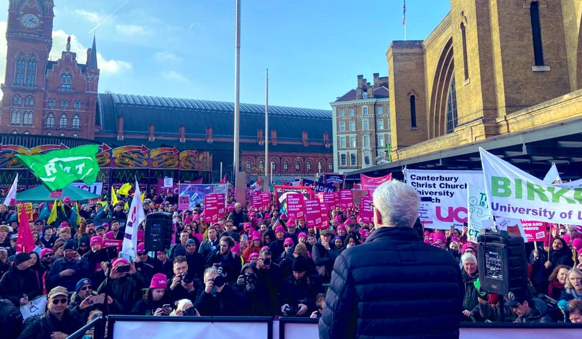 UCU strike rally