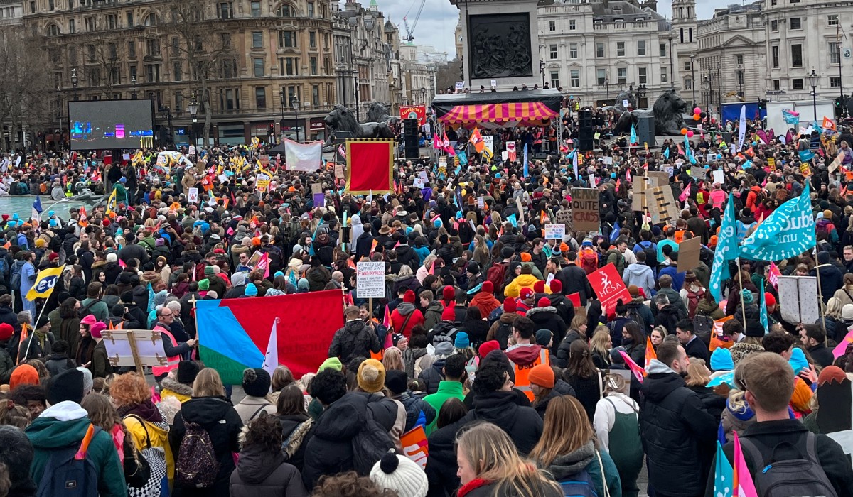 15 March national strike demo demo, London