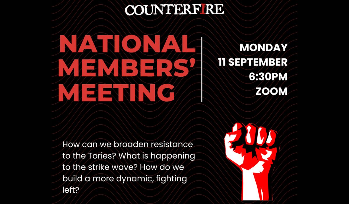 National members' meeting Monday 11 September, 6.30pm.