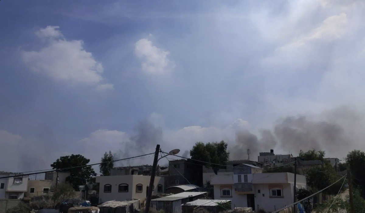 View from the blockaded Gaza strip, close to the separation barrier