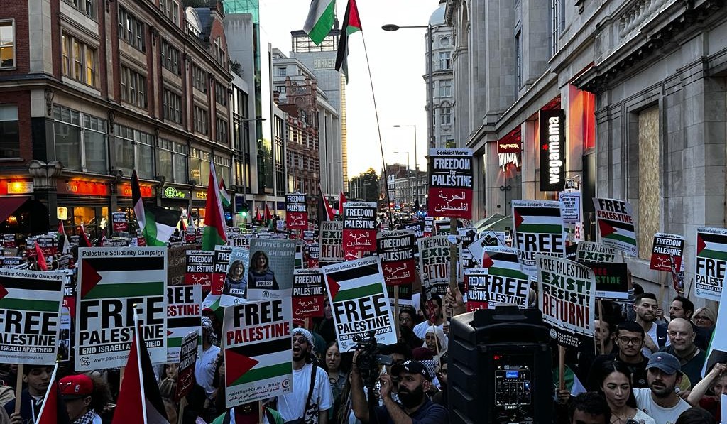 Protests in solidarity with Palestine.