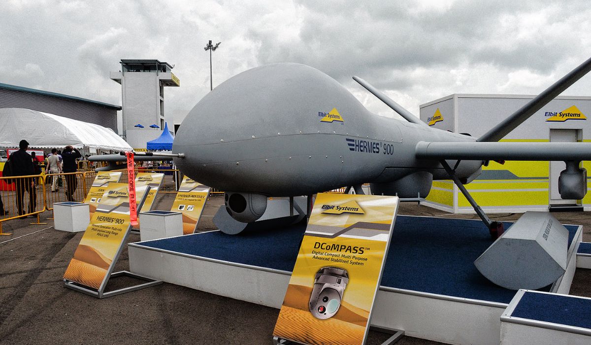 Elbit System Hermes 900 displayed at the Singapore Air Show 2012