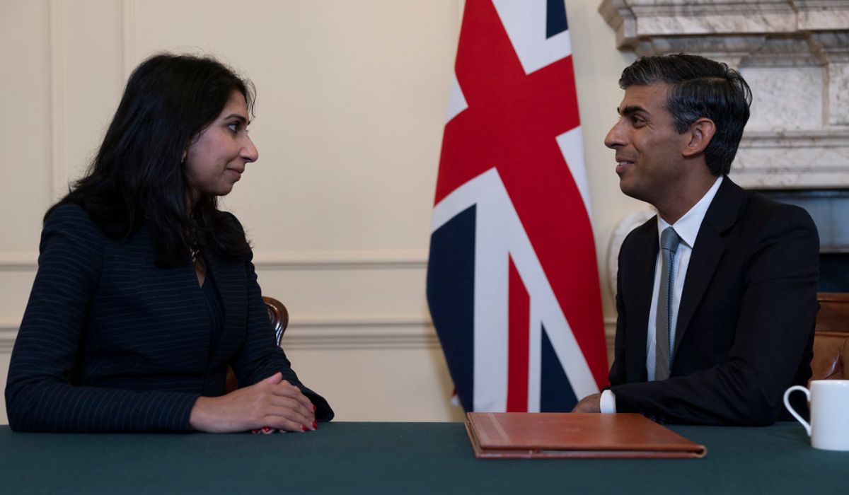 Rishi Sunak meets Home Secretary Suella Braverman, Oct 2022.