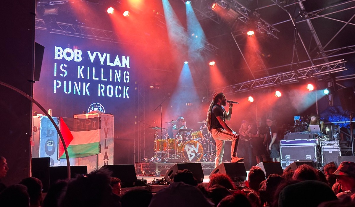 Bob Vylan performing at Glastonbury