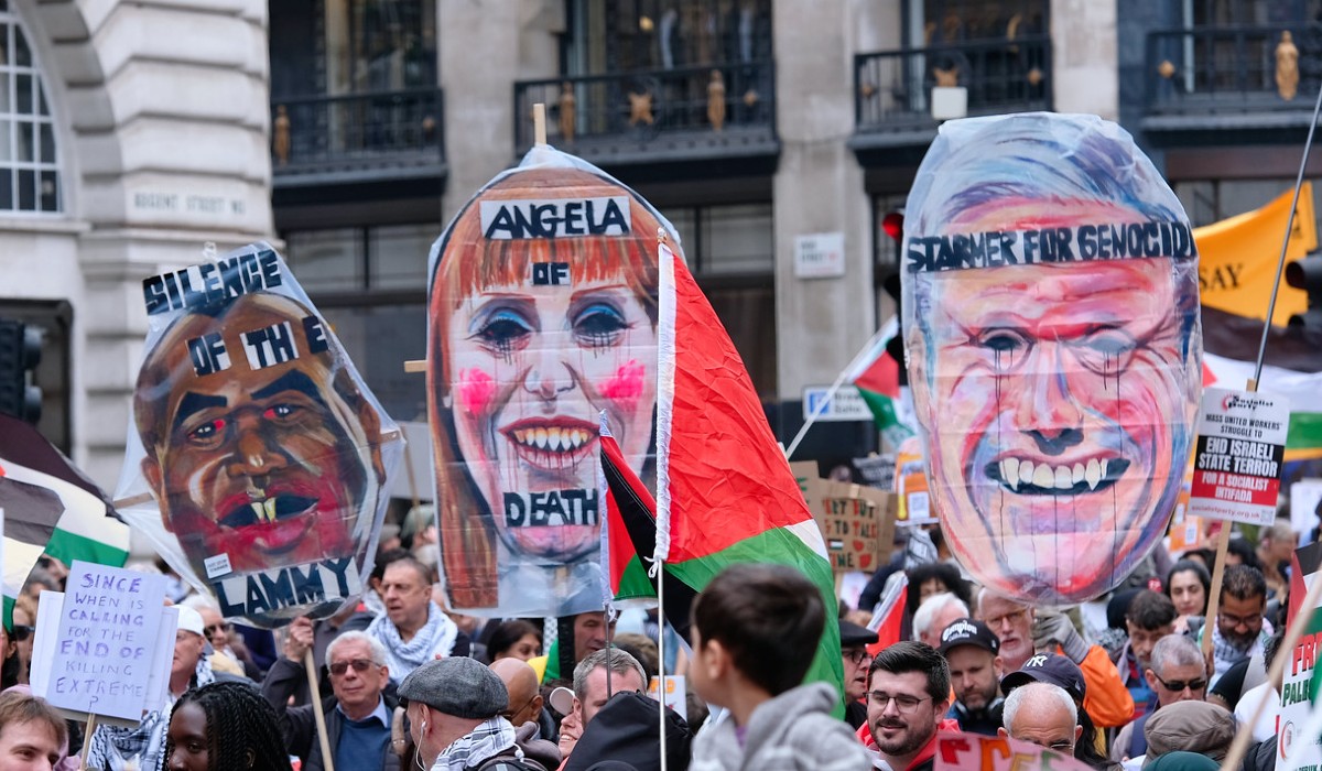 Starmer for Genocide, Angela of Death and Silence of the Lammy.