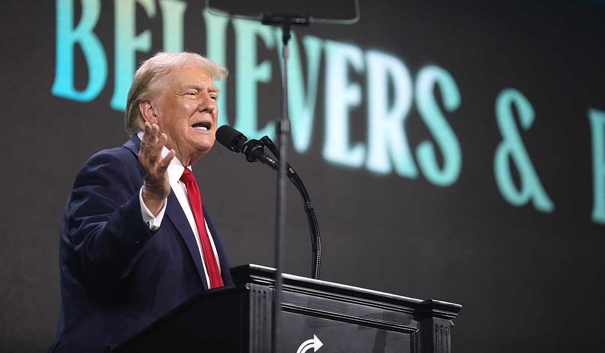 Donald Trump at a rally in Florida this July.