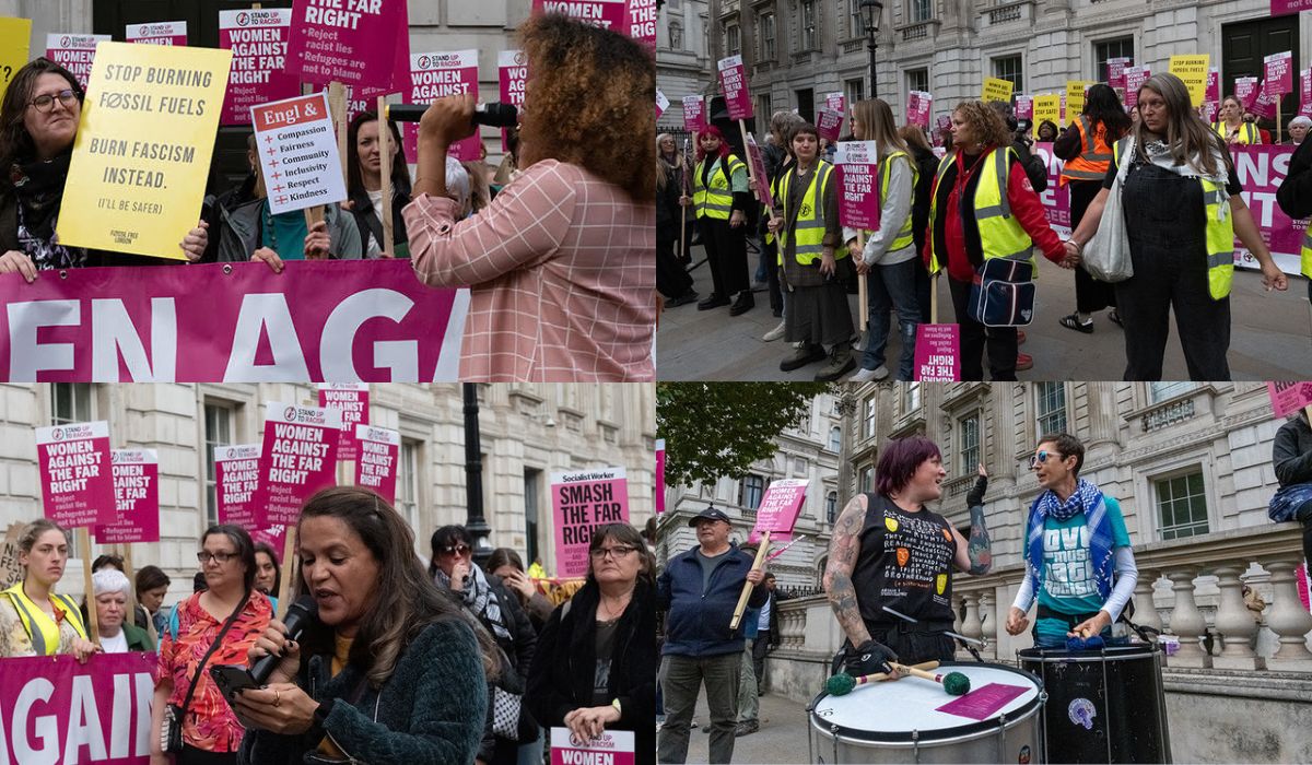 Images from the demonstration at Downing Street.