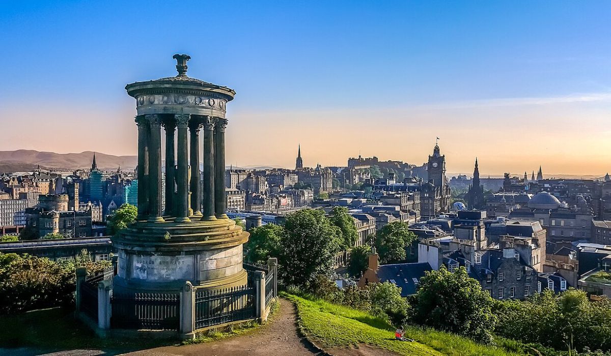 Skyline of Edinburgh.
