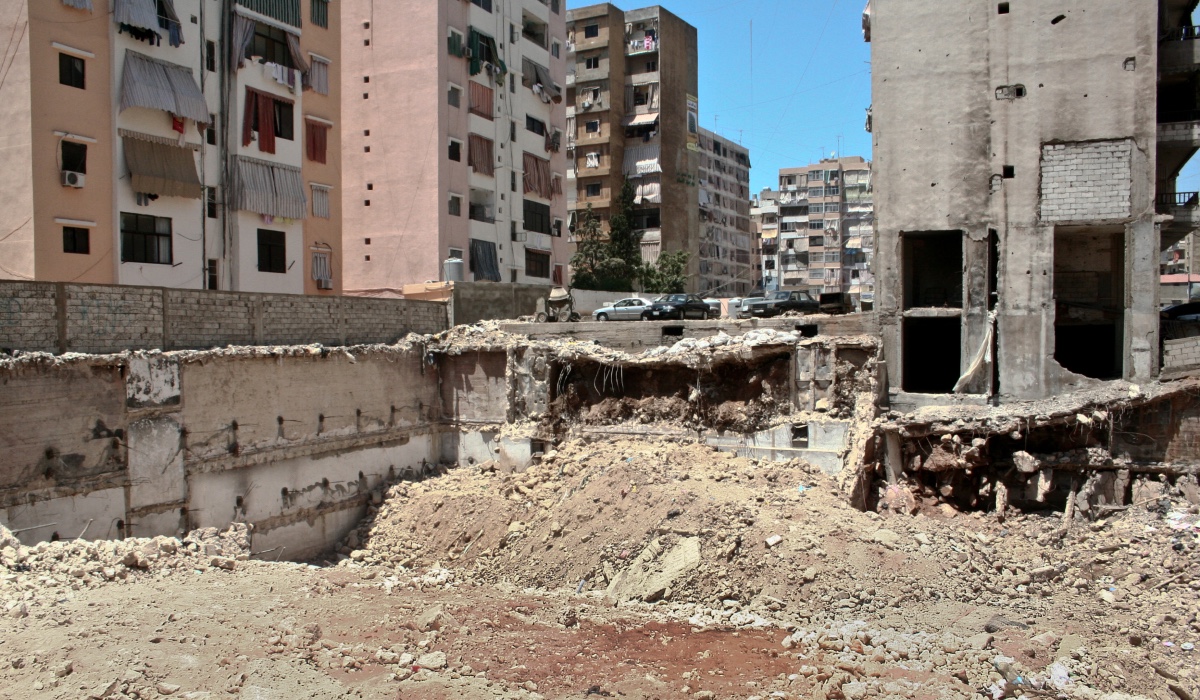Destruction of the Dahiya neighbourhood in Beirut, two years after the 2006 Israeli war on Lebanon.
