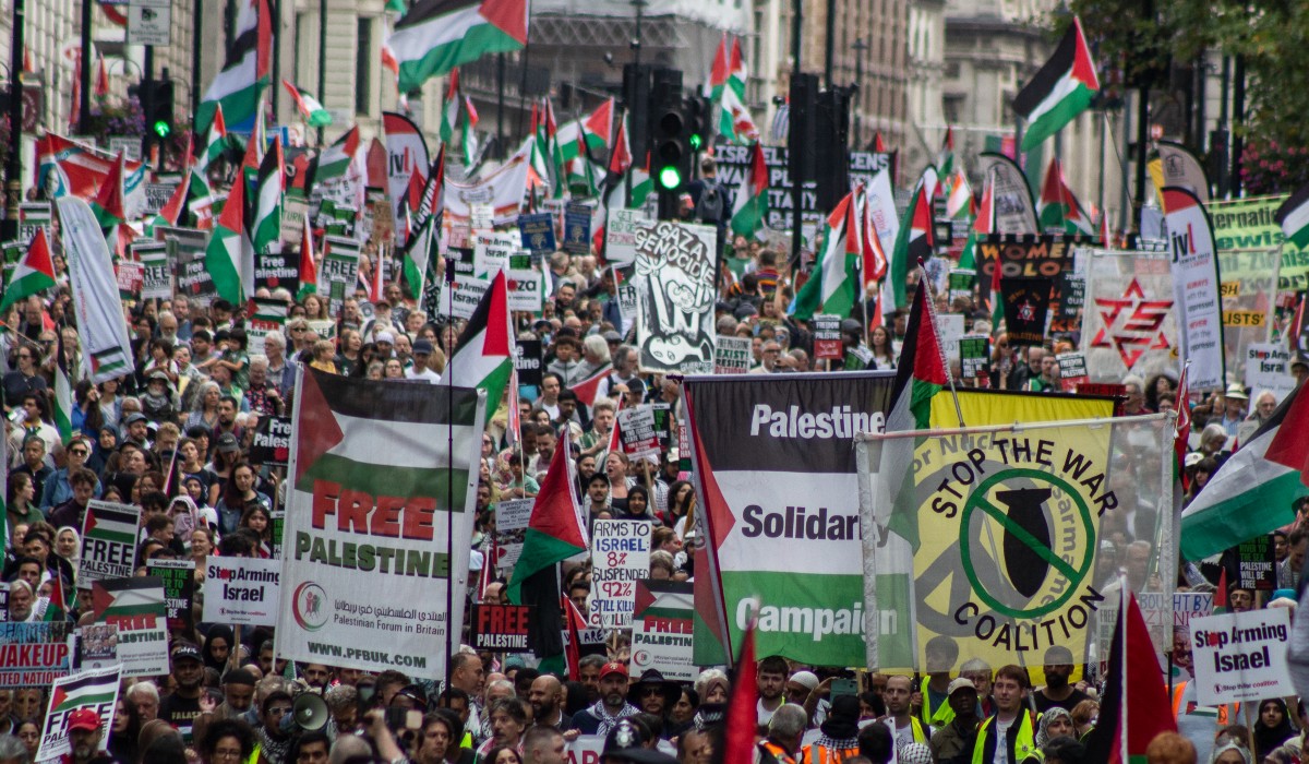 Palestine national demonstration on Piccadilly, 7 September 2024