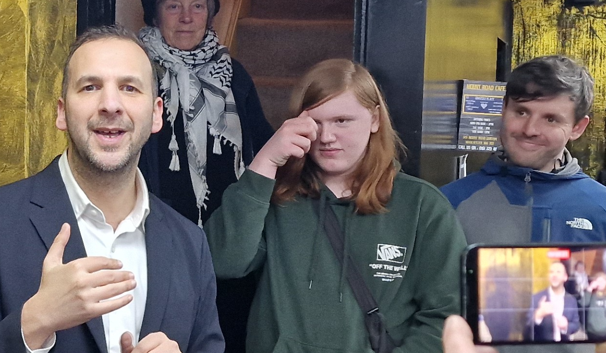 Zack Polanski during the Gorton and Denton byelection, February 2026. Photo: Flickr/Ian Pattinson