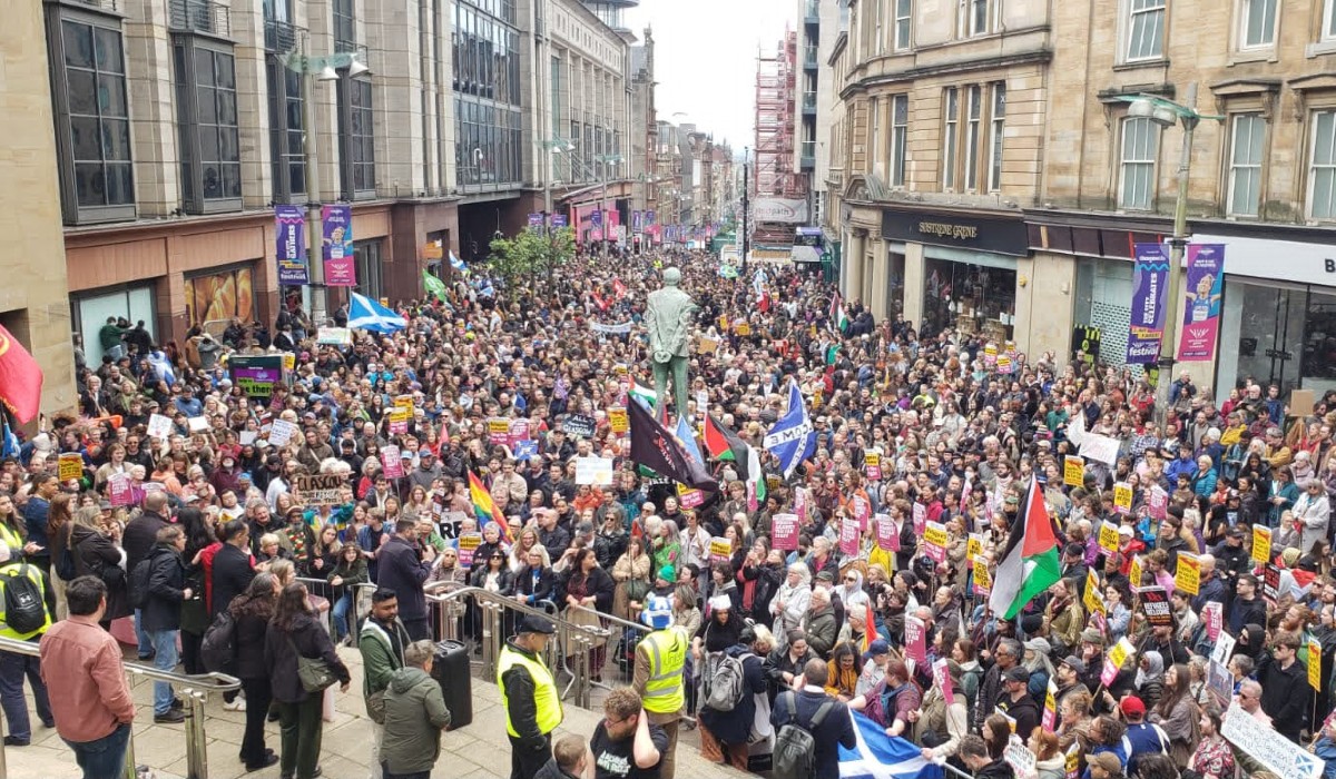 Anti-fascist demonstration, Glasgow 13 June