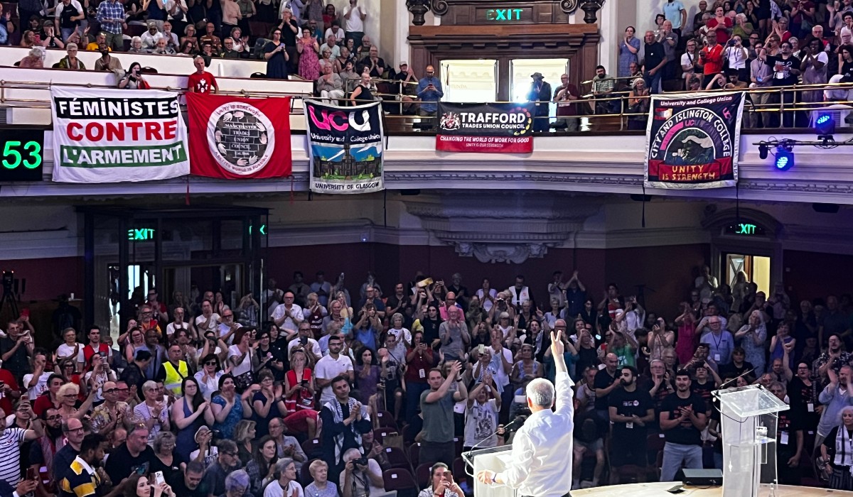 Mustafa Barghouti addressing the International Anti-War Conference