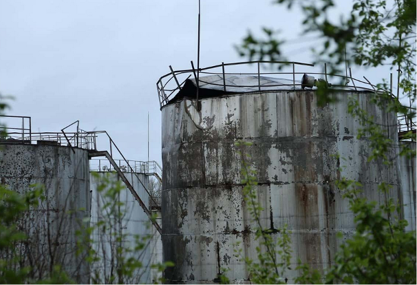 Oil tank in Latvia damaged by misdirected Ukrainian drone, Rēzekne, 7 May