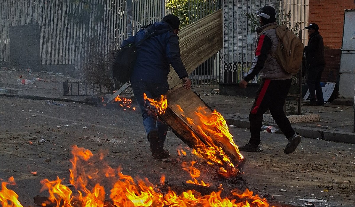Protests in Bolivia.
