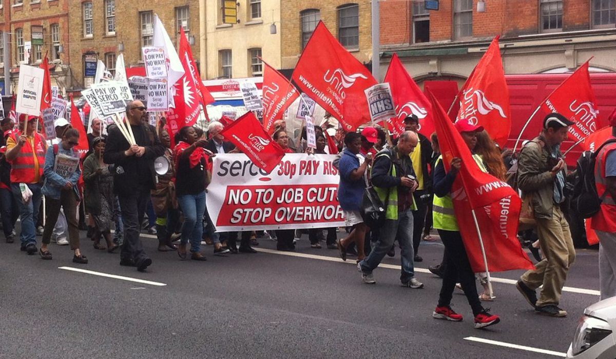 Barts strikers organised a demonstration and rally, July 2017.